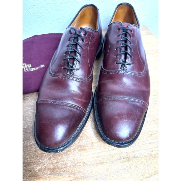 Allen Edmonds Park Avenue Burgundy Oxfords Men’s Size 9 AAA Dress Shoes Cap Toe main image 16